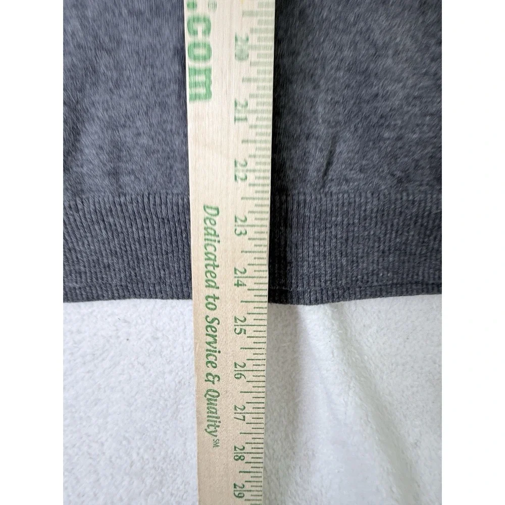 Banana Republic Mens Large Gray V-Neck‎ Long Sleeve Cotton Cashmere Sweater VTG